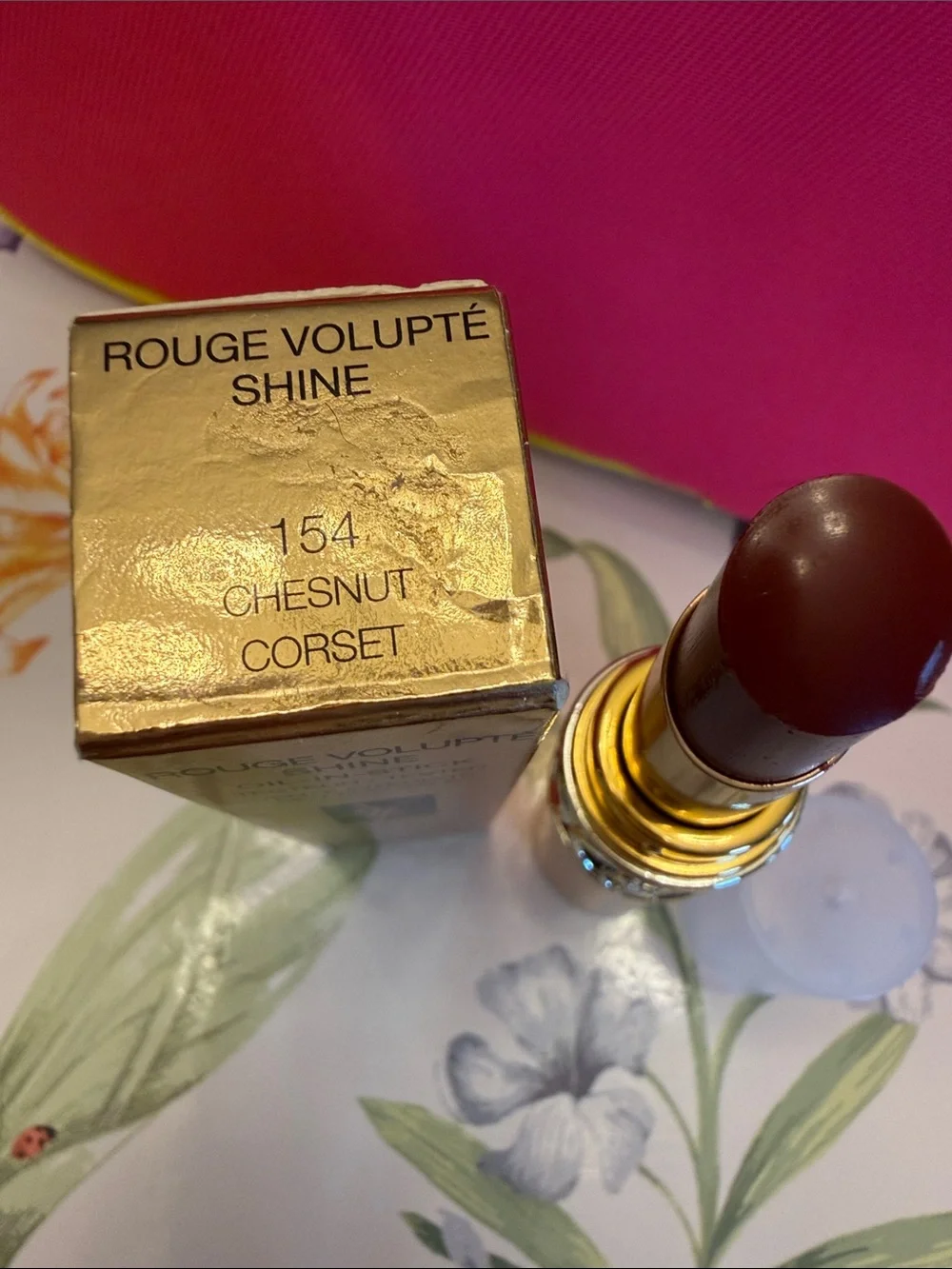 Yves Saint Laurent Rouge Volupté Shine Lipstick — Pink Brown 154